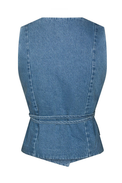 Samara Denim Waistcoat Blue - 168983 Thumbnail