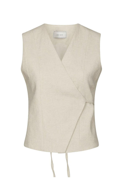 Samara Ramie Waistcoat Natural - 165105 Thumbnail
