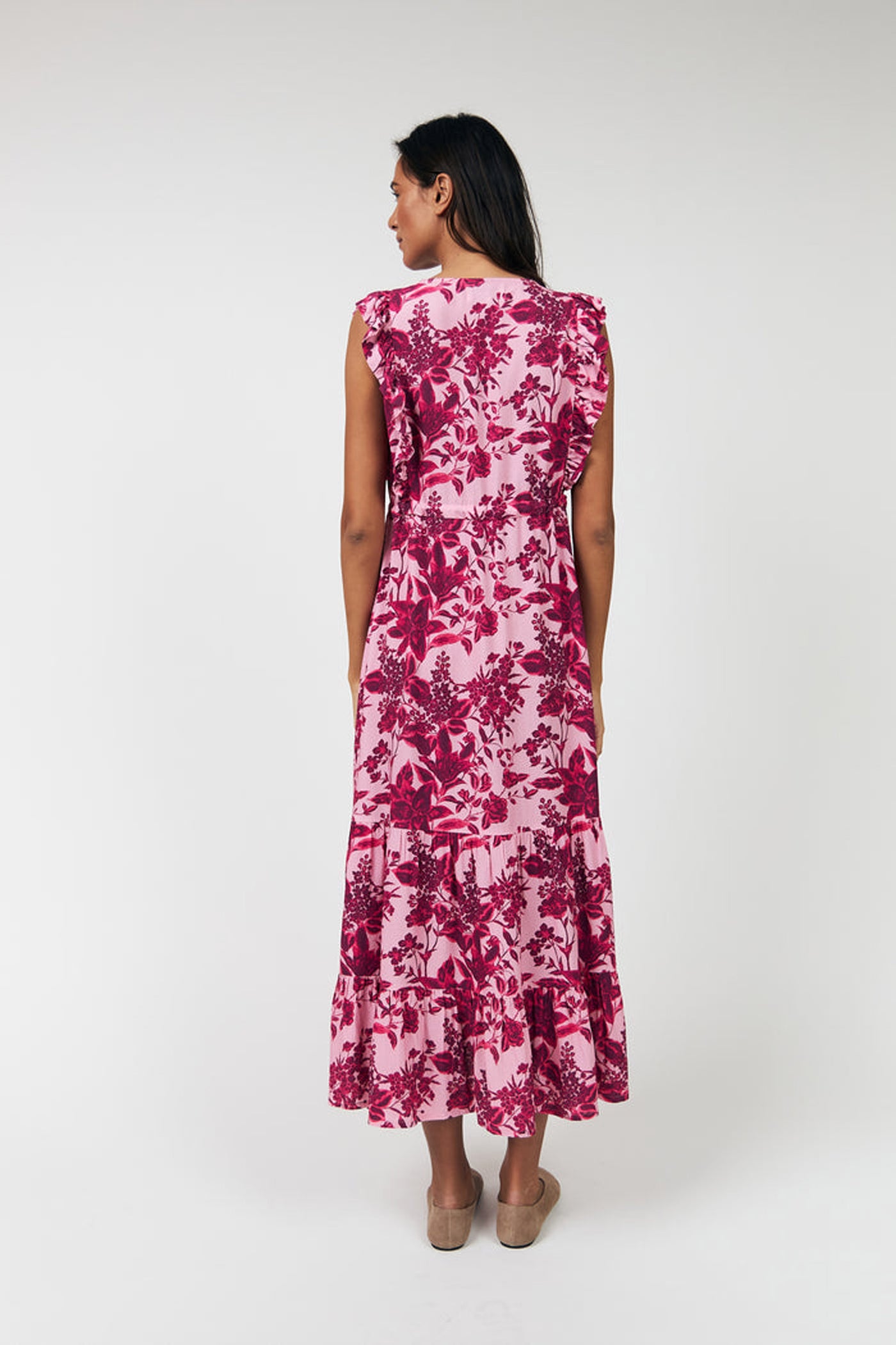 Samoll Midi Dress Sl 51 Pink - 26117-3047