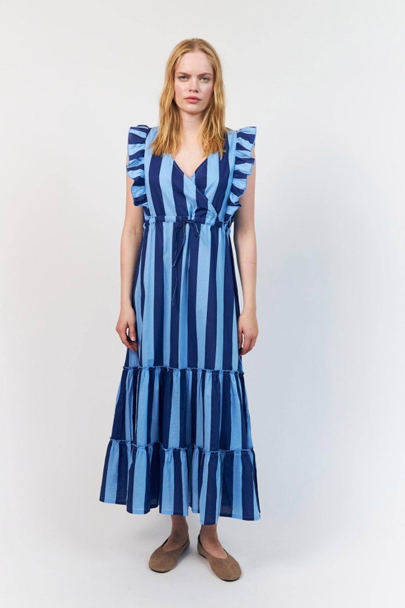 Samoll Midi Dress Sl Blue - 26239-3005