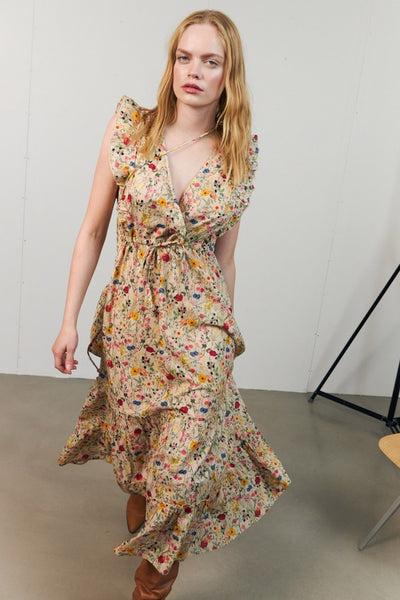 Samoll Midi Dress Sl Flower Print - 26241-3006 Thumbnail
