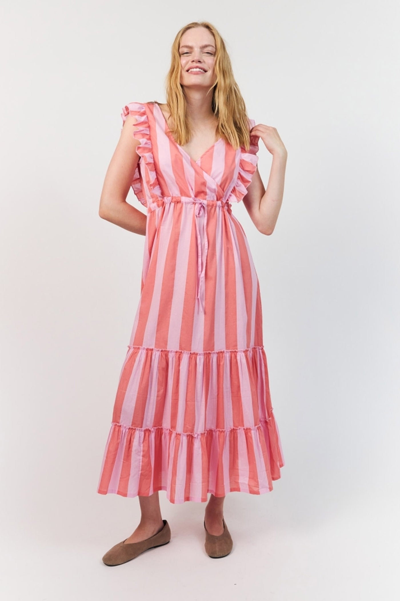 Samoll Midi Dress Sl LIGHT PINK - 26239-3005