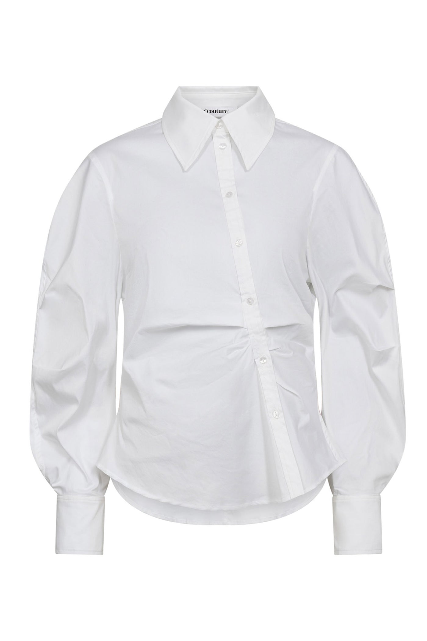 SannaCC Asym Placket Shirt 4000-White - 35968