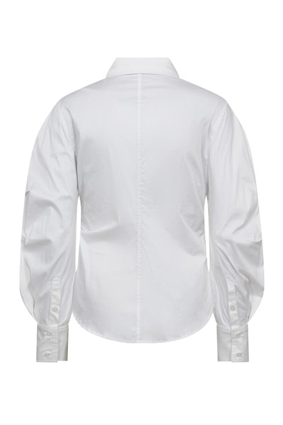 SannaCC Asym Placket Shirt 4000-White - 35968 Thumbnail