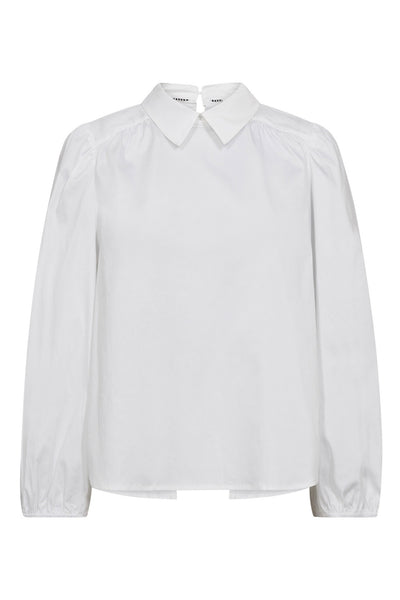SannaCC Drawstring Blouse 4000-White - 35969 Thumbnail