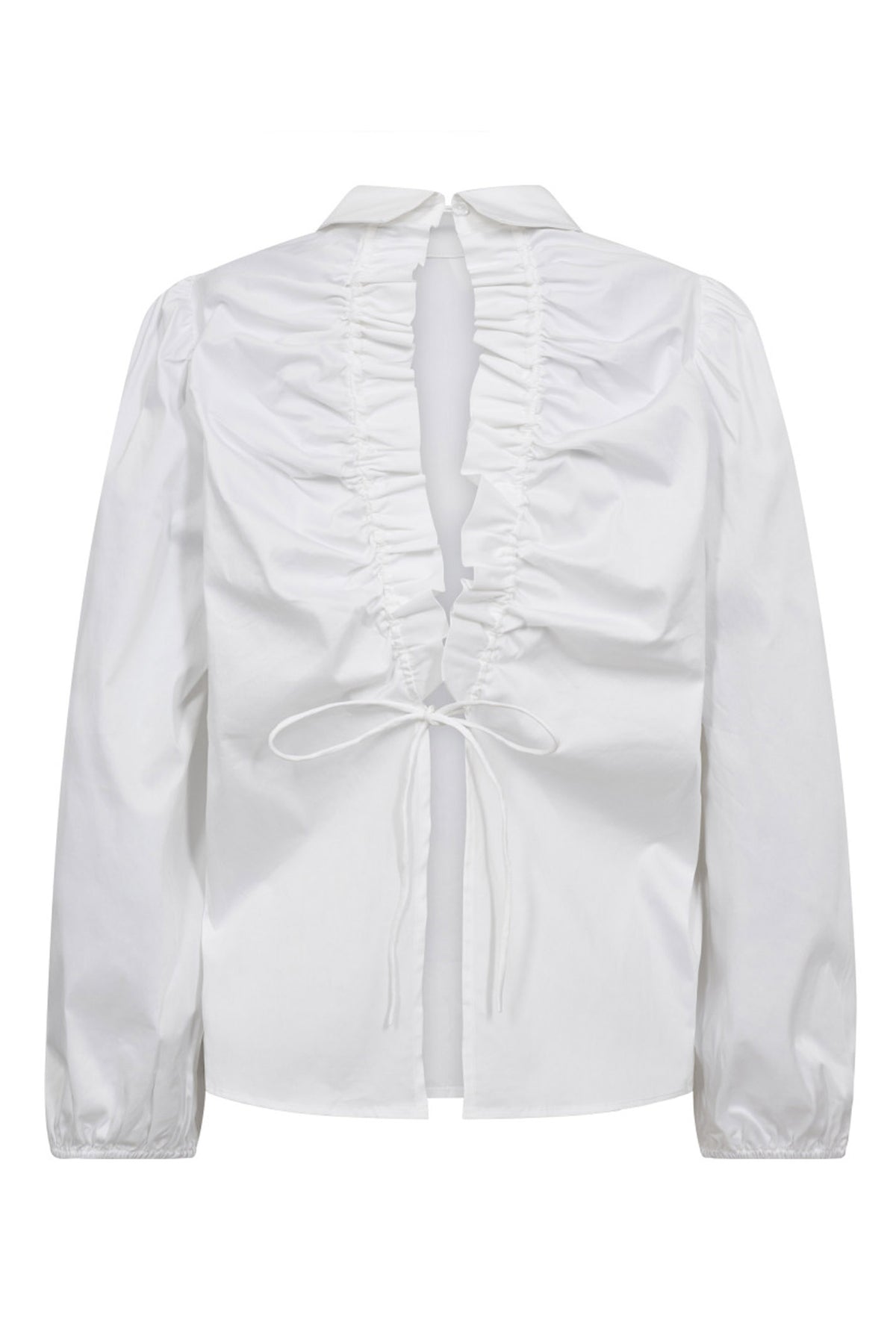 SannaCC Drawstring Blouse 4000-White - 35969