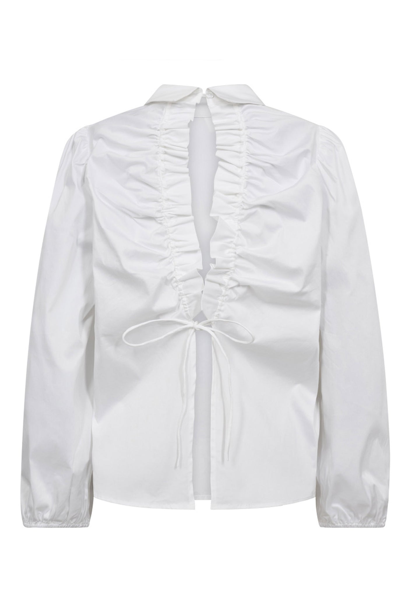 SannaCC Drawstring Blouse 4000-White - 35969