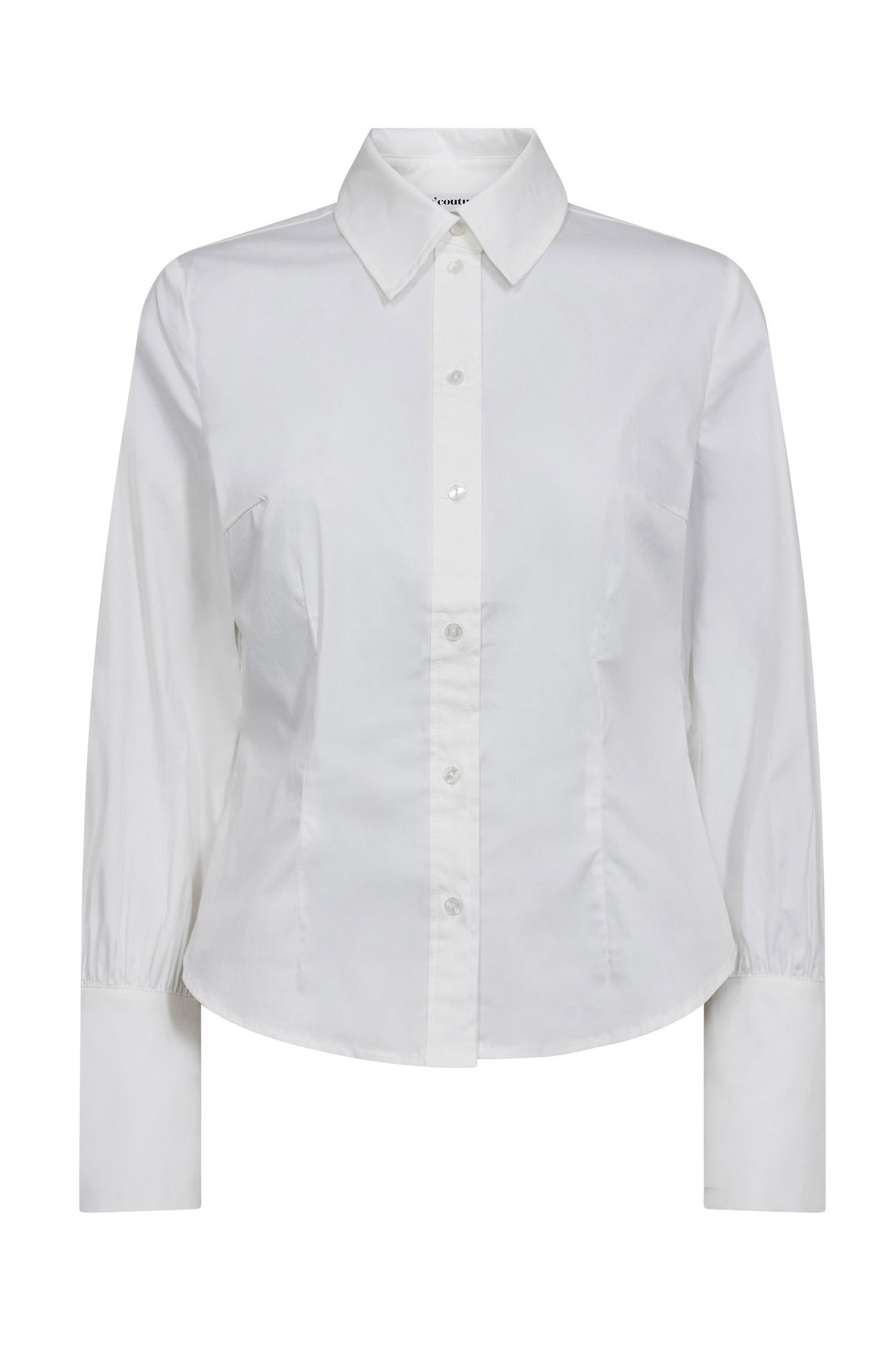 SannaCC Pearl Cuff Shirt 4000-White - 35759