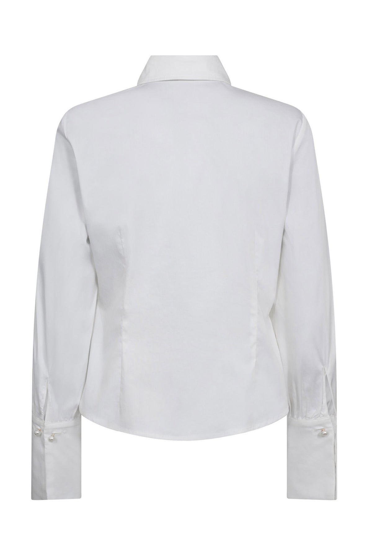 SannaCC Pearl Cuff Shirt 4000-White - 35759
