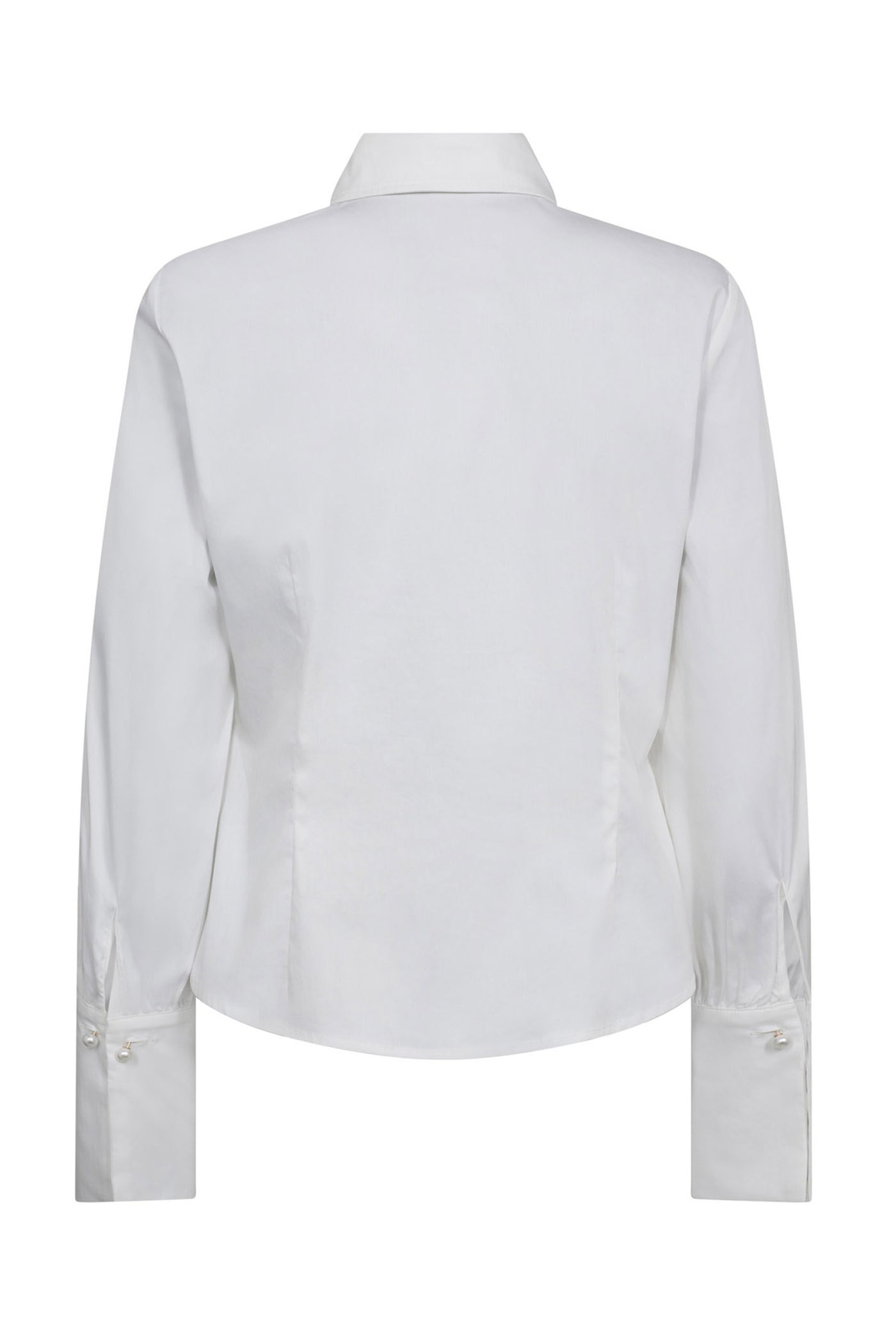 SannaCC Pearl Cuff Shirt 4000-White - 35759