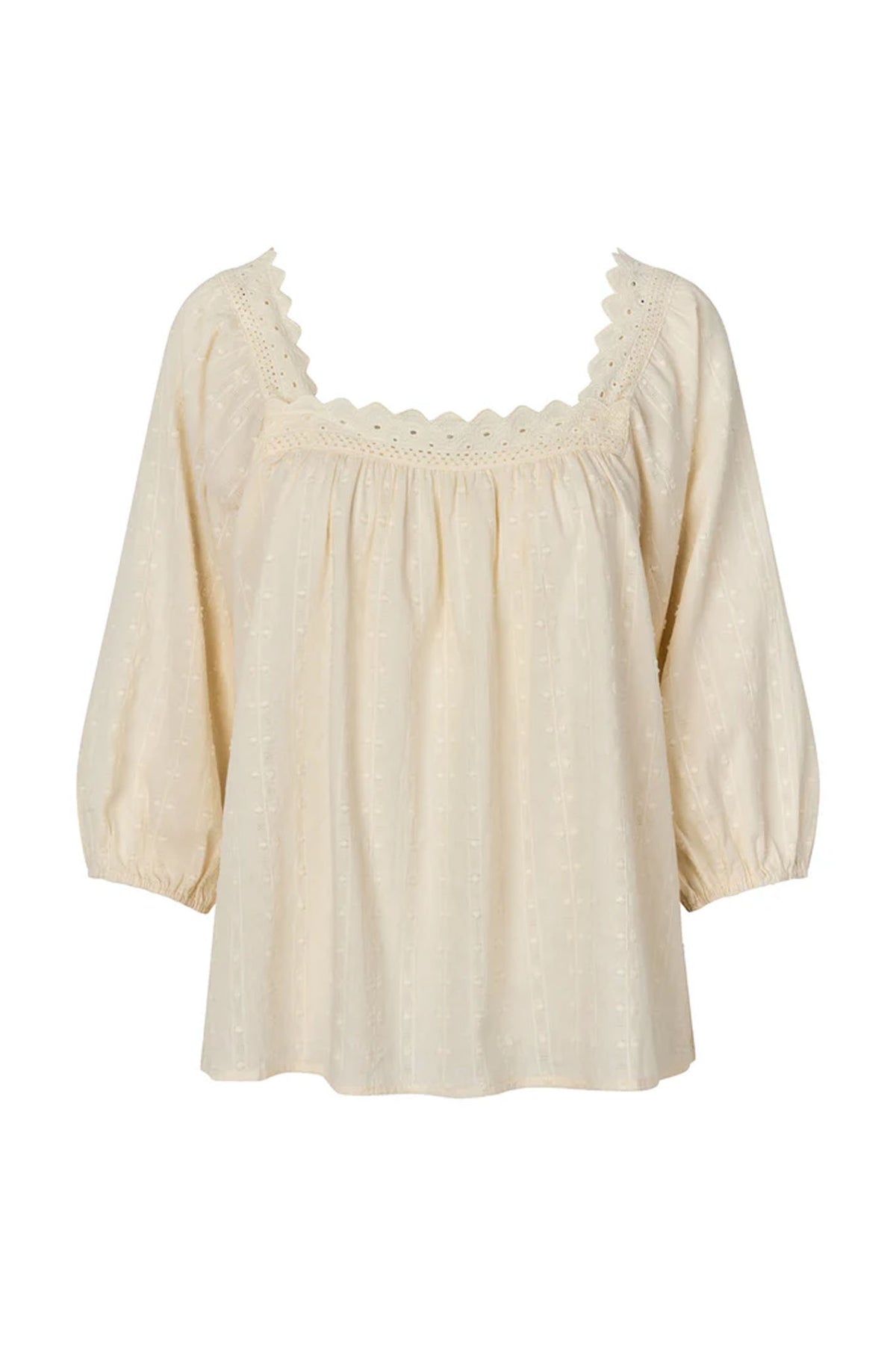 Sashall Blouse Ss Creme - 26207-1001