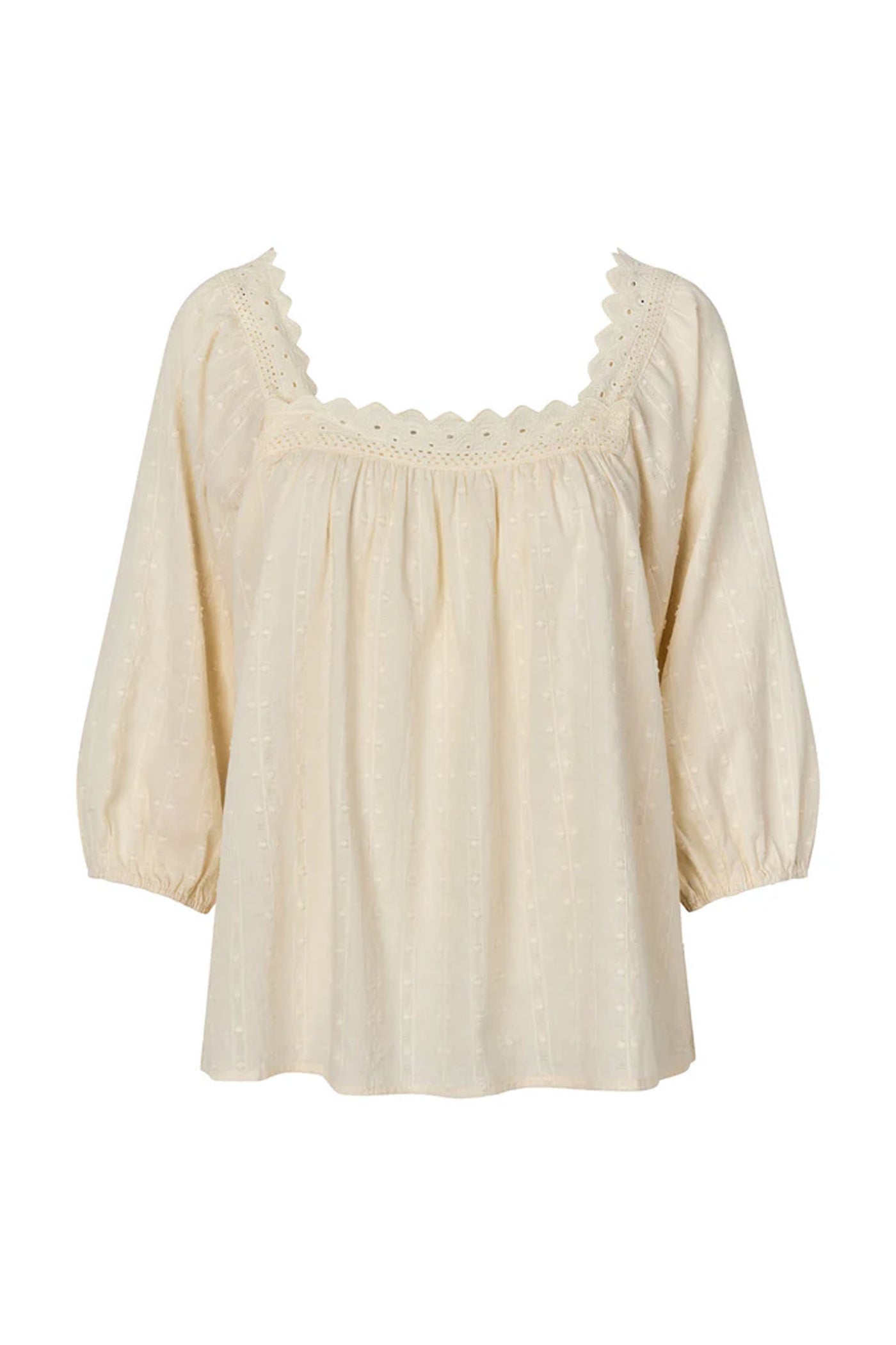 Sashall Blouse Ss Creme - 26207-1001