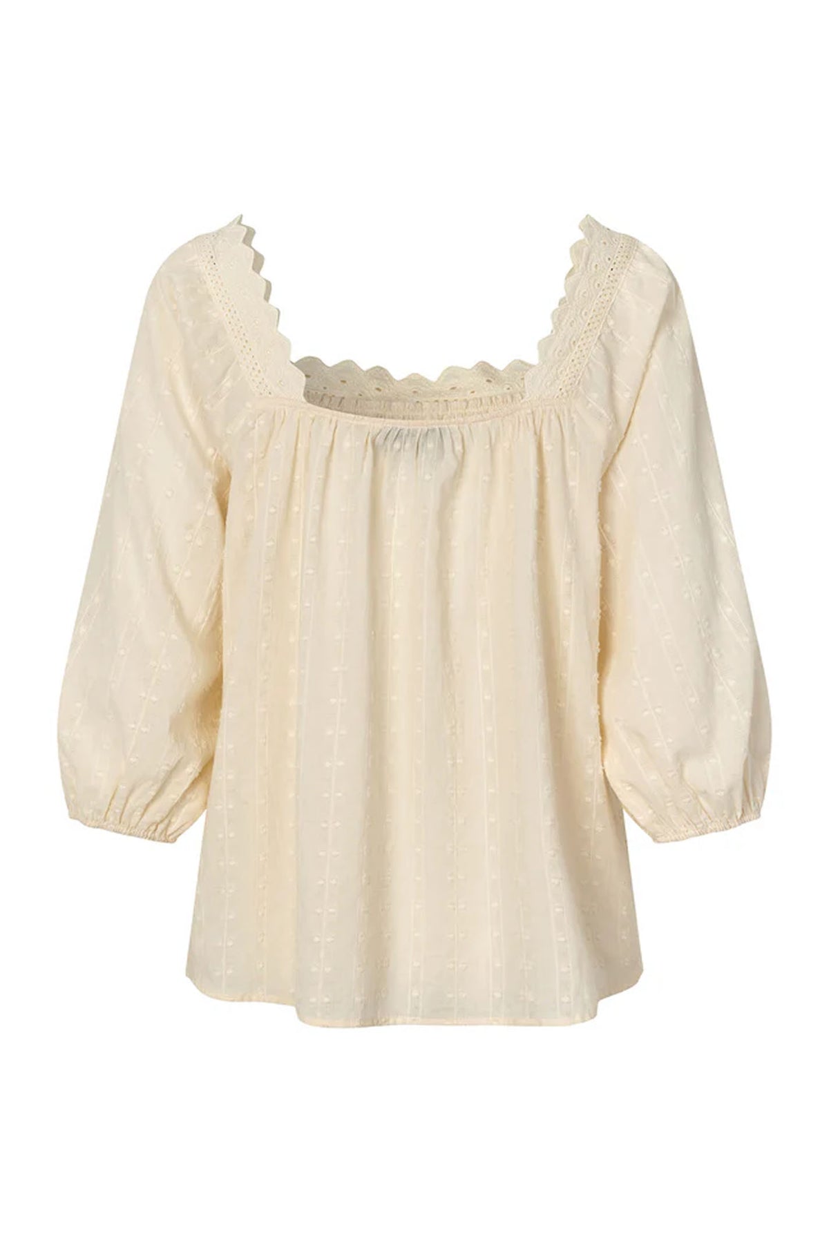 Sashall Blouse Ss Creme - 26207-1001