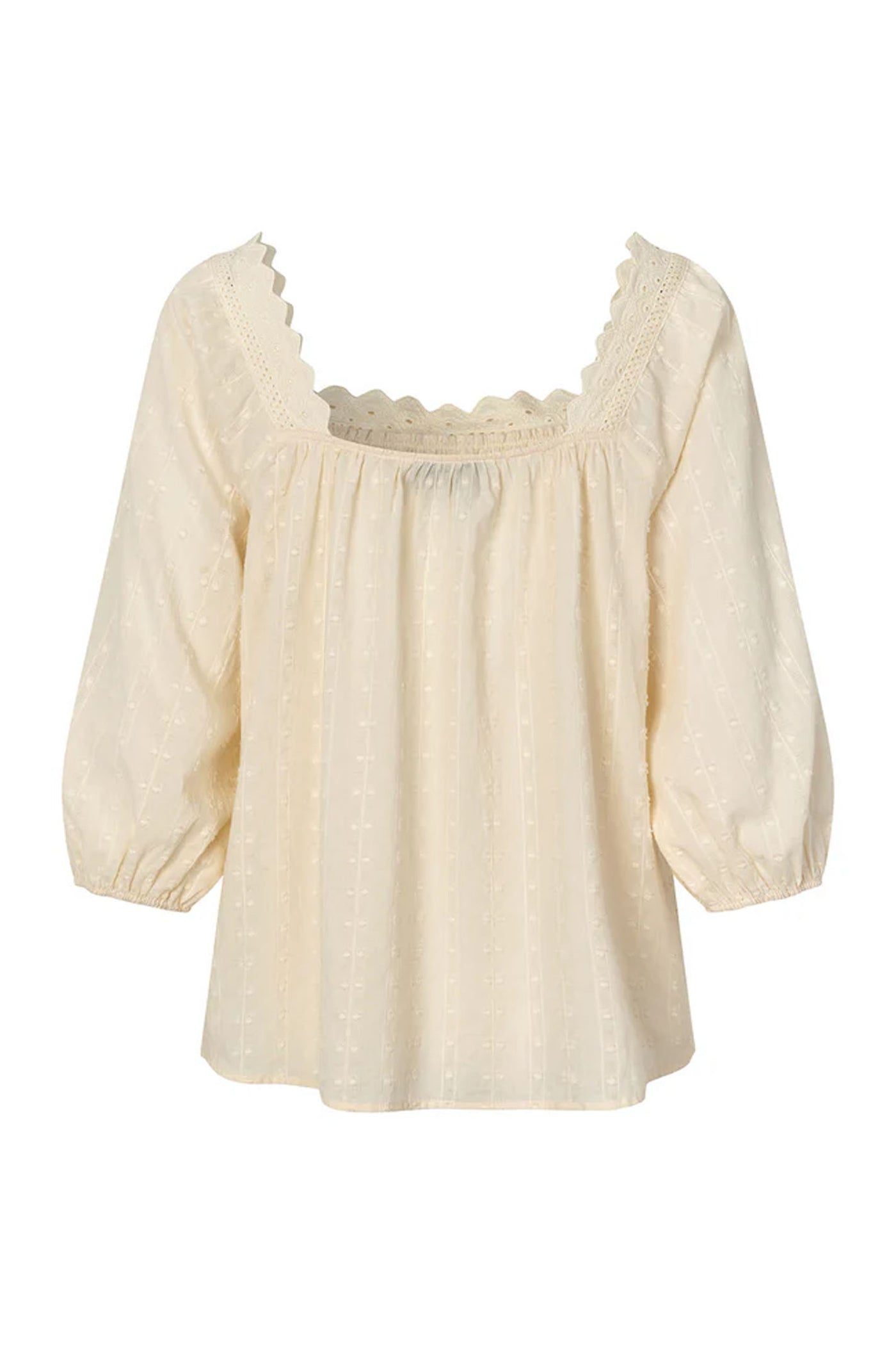 Sashall Blouse Ss Creme - 26207-1001