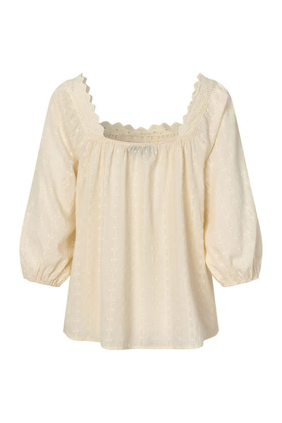 Sashall Blouse Ss Creme - 26207-1001 Thumbnail