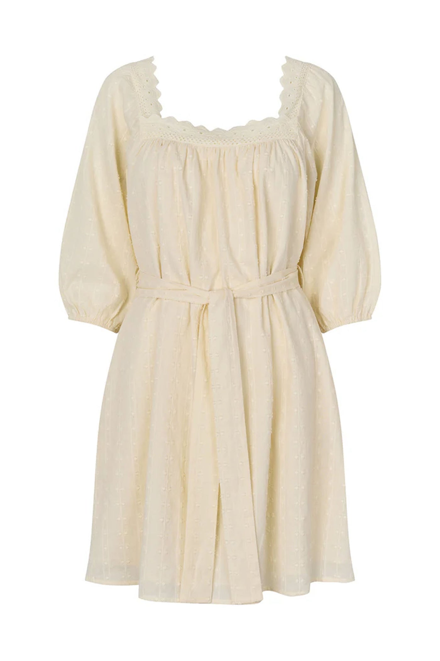 Sasharll Short Dress Ss Creme - 26207-3000