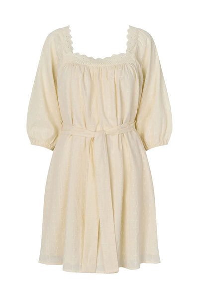 Sasharll Short Dress Ss Creme - 26207-3000 Thumbnail