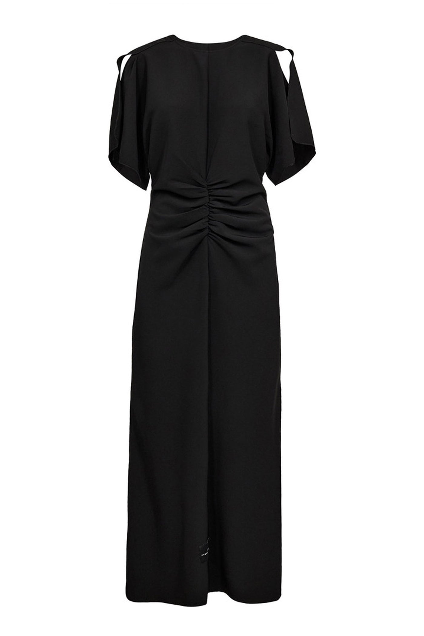 Satari Long Gather Dress Black - HL10630
