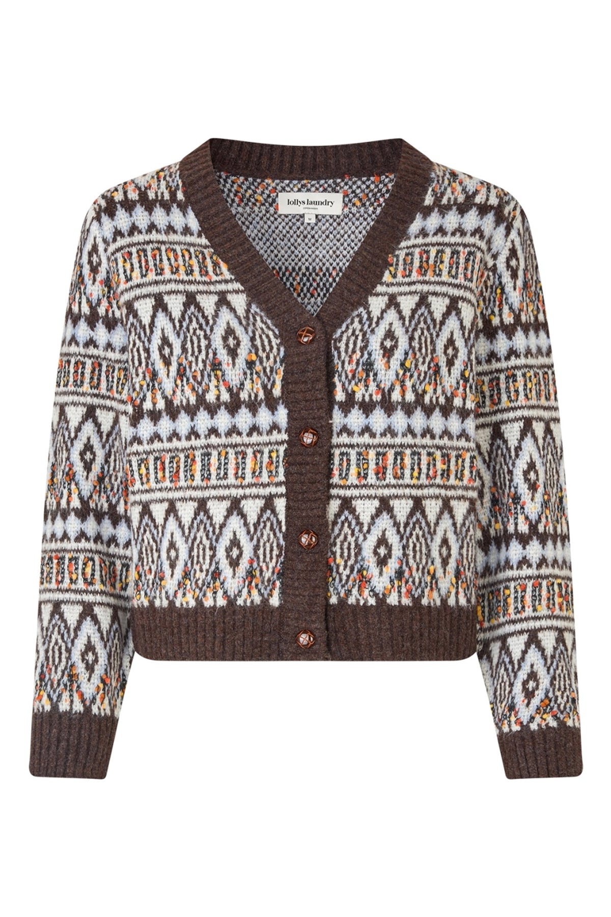 SaxoLL Knit Cardigan LS 87 Dark Mokka - 25407-5005
