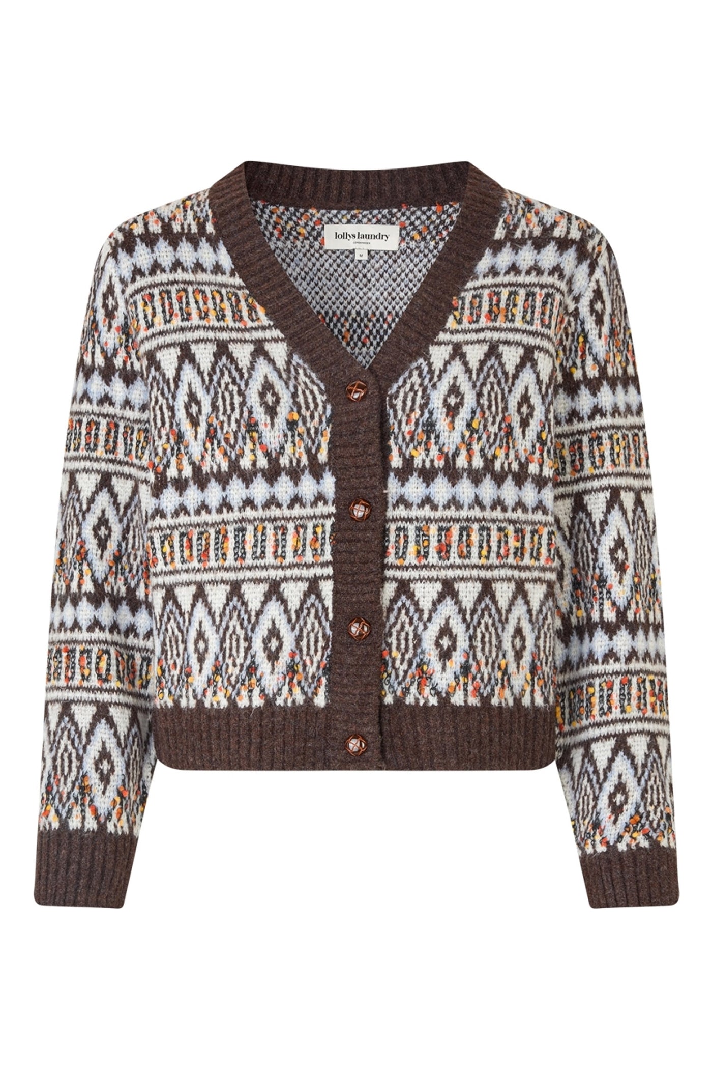 SaxoLL Knit Cardigan LS 87 Dark Mokka - 25407-5005