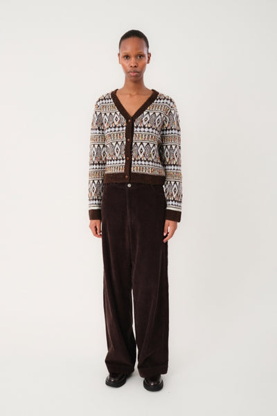 SaxoLL Knit Cardigan LS 87 Dark Mokka - 25407-5005 Thumbnail