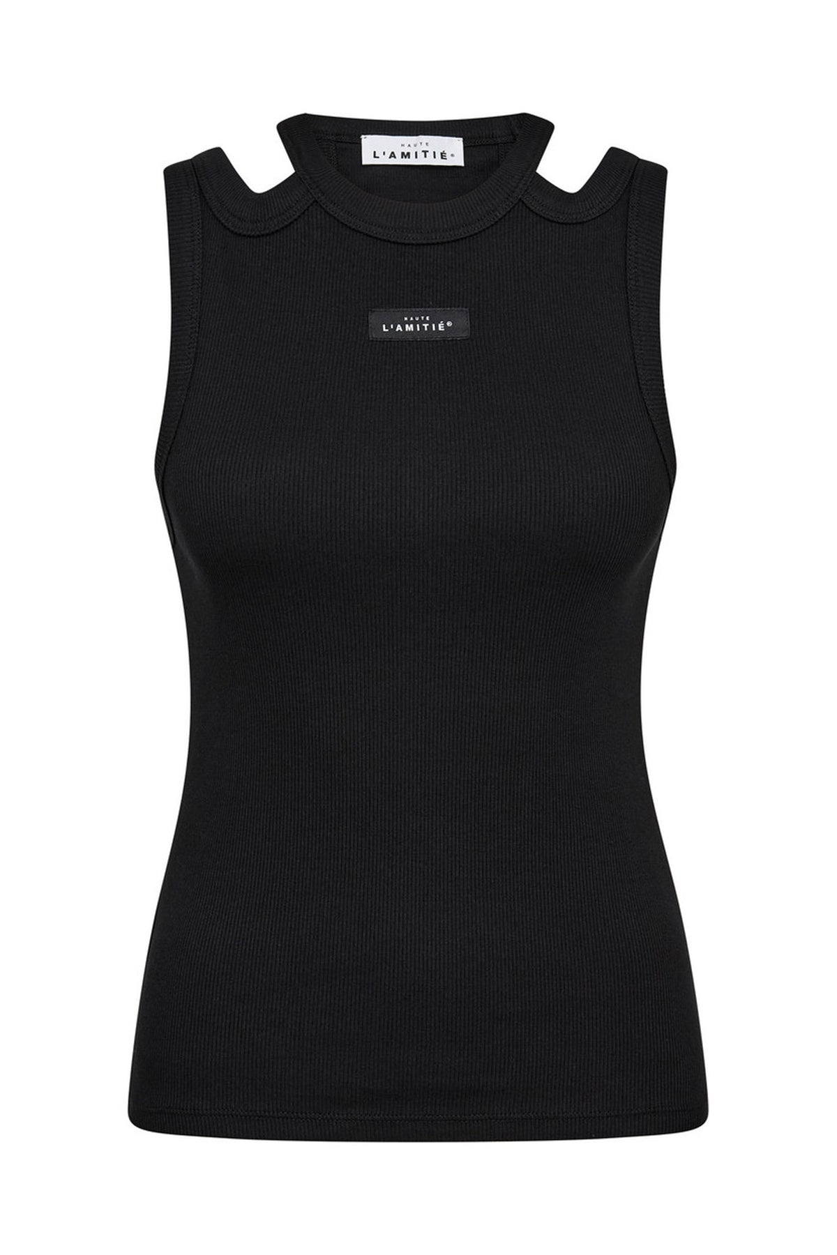 Sema Open Shoulder Tank Top Black - HL10657