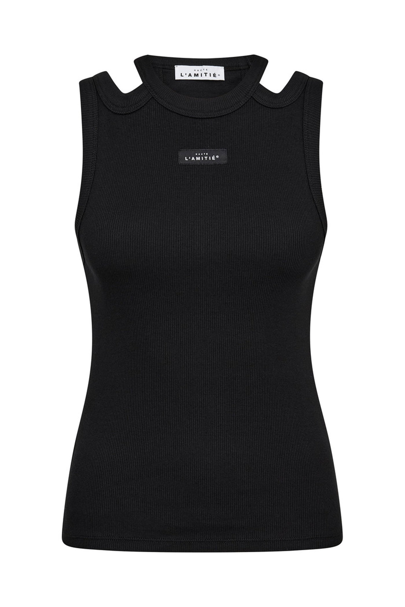 Sema Open Shoulder Tank Top Black - HL10657