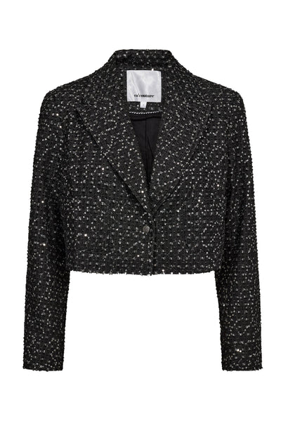 SequinCC Denim Jacket 96-Black - 30273 Thumbnail