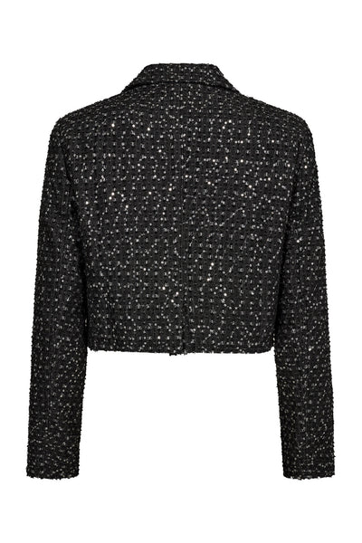 SequinCC Denim Jacket 96-Black - 30273 Thumbnail