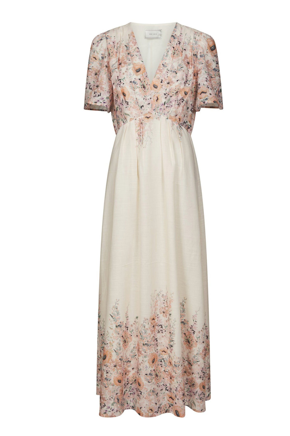 Serna Flower Print Dress Burned Powder - 166177