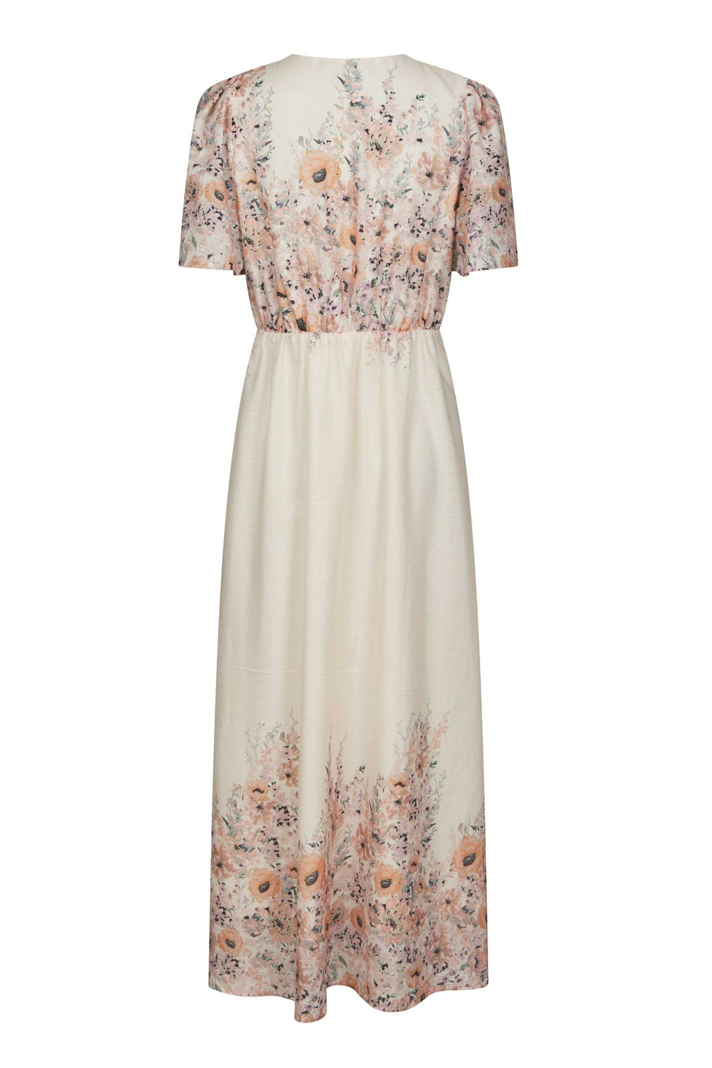 Serna Flower Print Dress Burned Powder - 166177