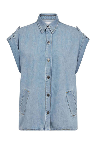 SharonCC Denim Vest 114-Fade Denim - 40049 Thumbnail