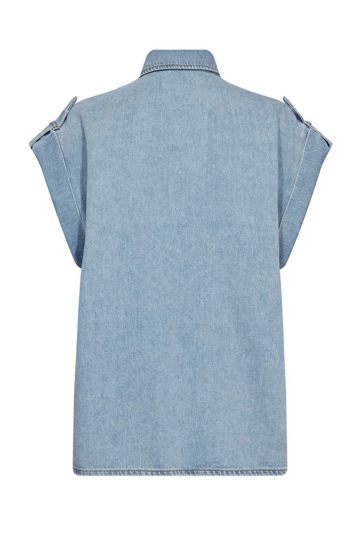 SharonCC Denim Vest 114-Fade Denim - 40049