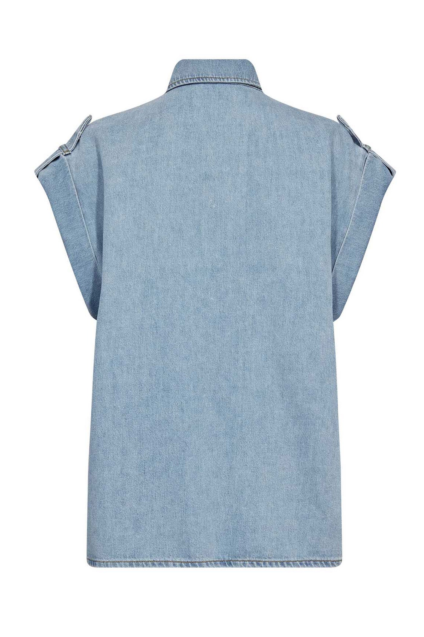 SharonCC Denim Vest 114-Fade Denim - 40049