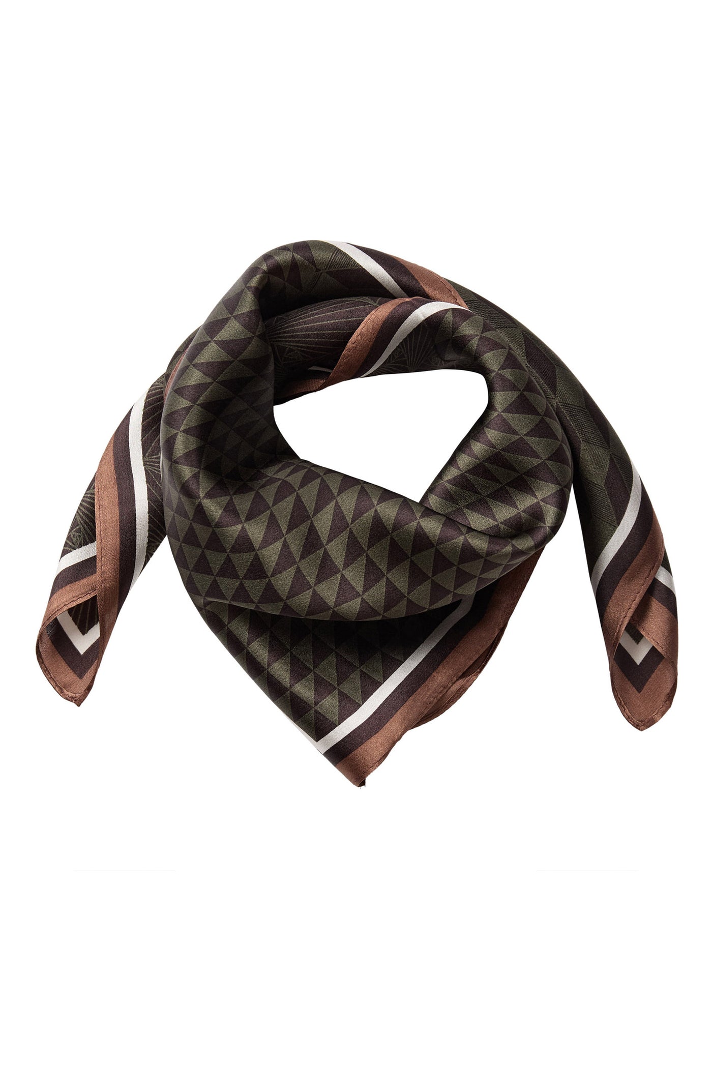 ShilaCC Silk Scarf 20002-Brown - 500250