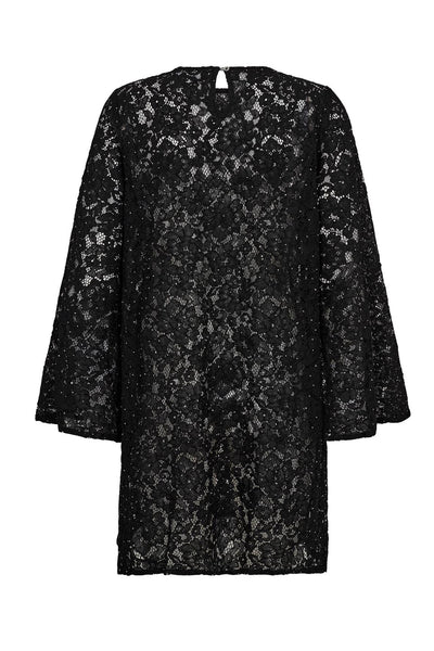 SiaCC Simili Lace Dress 96-Black - 36577 Thumbnail