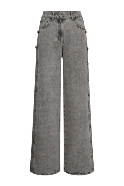 Side Panel Button Jeans Light grey - HL10328 Thumbnail