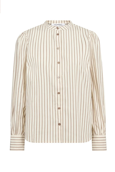 SigridCC Stripe Shirt 10006-Bone - 500198 Thumbnail