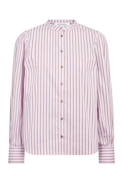 SigridCC Stripe Shirt 35006-Rosebloom - 500198 Thumbnail