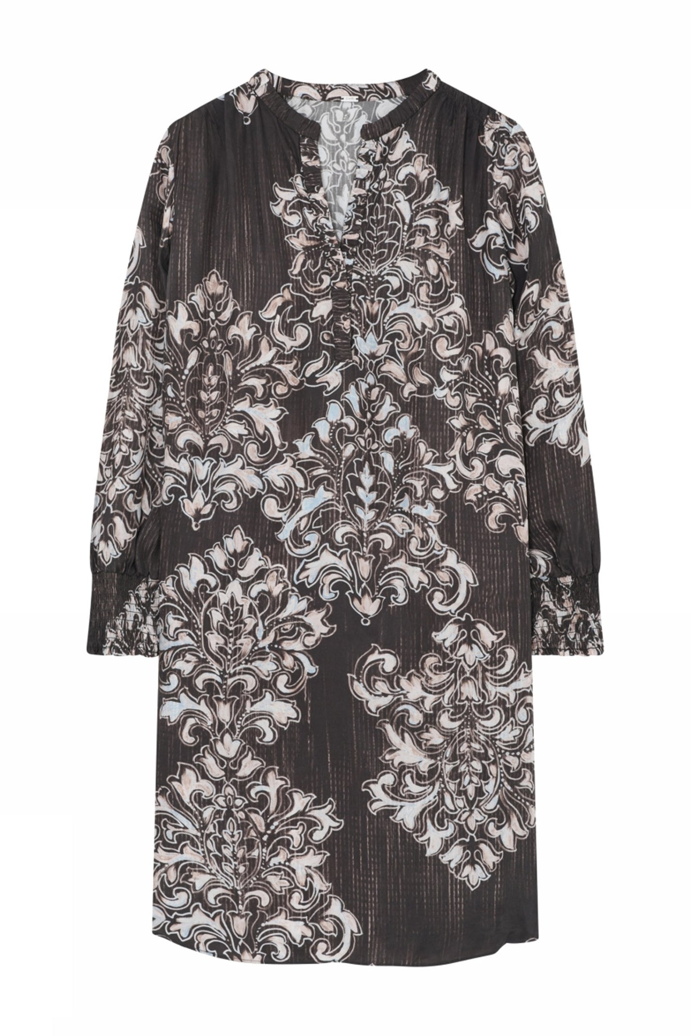 Sikka, knee dress 82728-BeigeBrown - 59501/7355