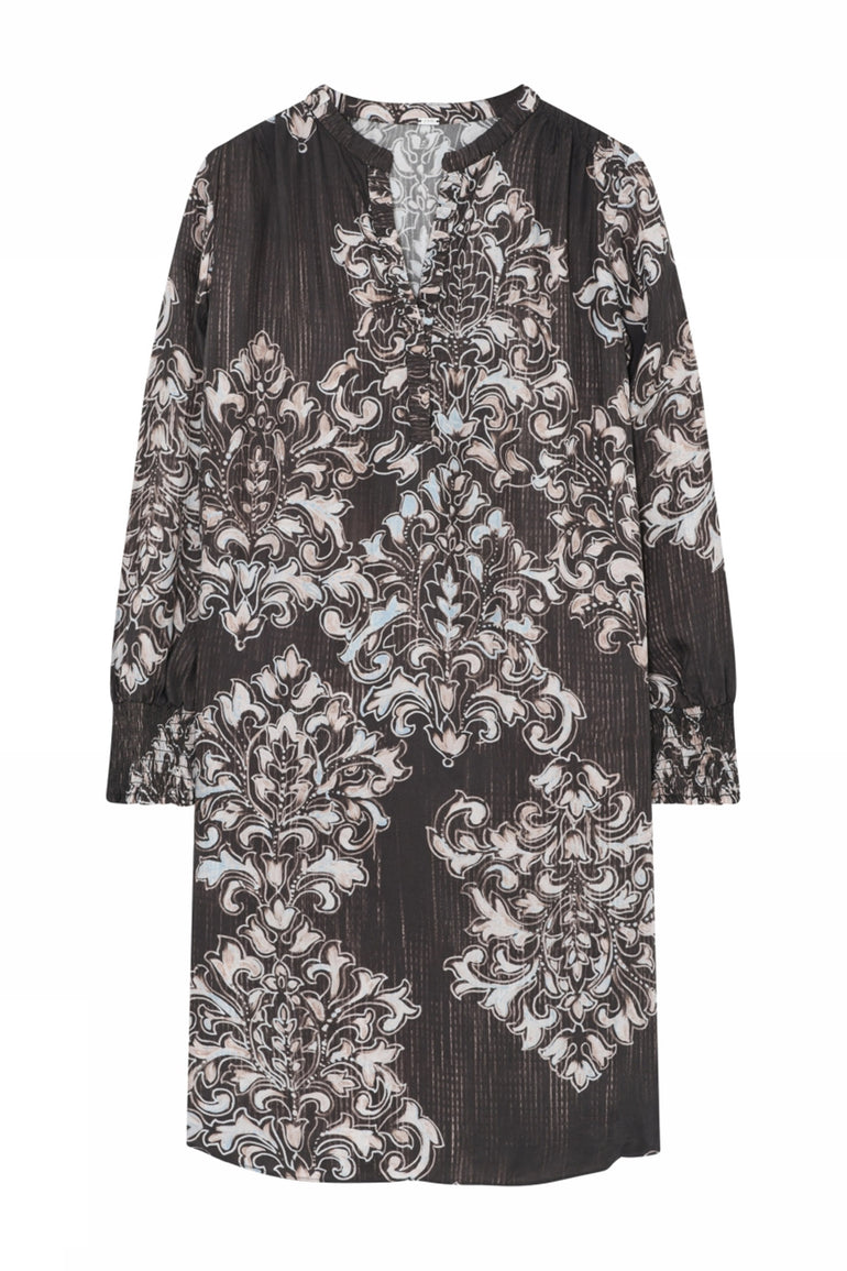 Gustav 60552 A line Multi Colored Camouflage Print Pleated Skirt