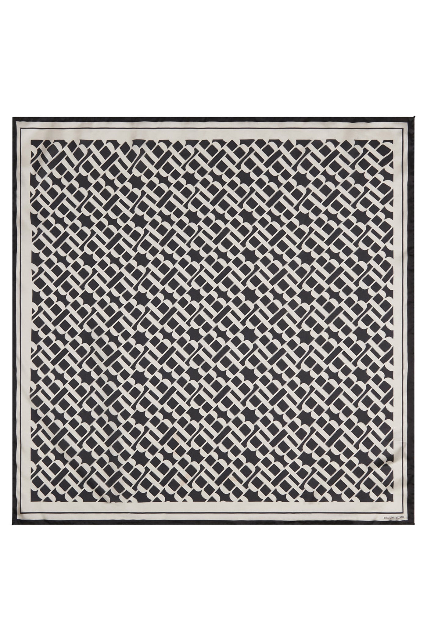 SilkBBscarf 90x90cm BBLogo black - BBW4013