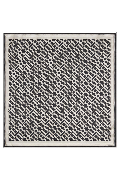 SilkBBscarf 90x90cm BBLogo black - BBW4013 Thumbnail