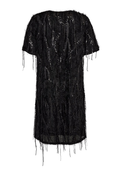 SillaCC Sequin Dress 96-Black - 36576 Thumbnail