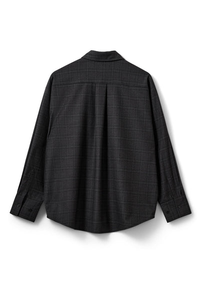 Simasw Checked Oversize Shirt Grey Check - S263205 Thumbnail