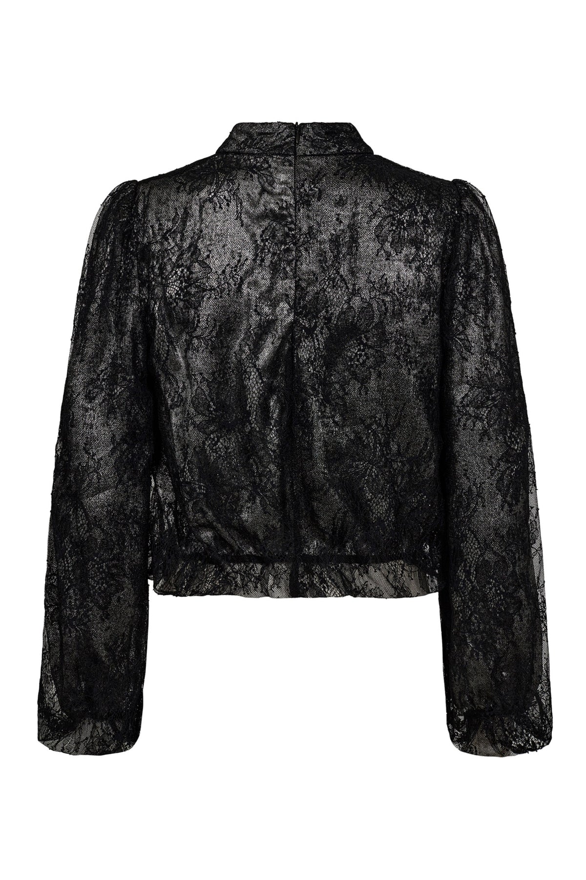 SimiliCC Lace Balloon Blouse 96-Black - 35636