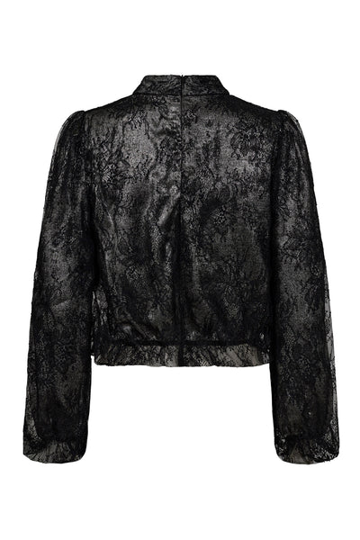 SimiliCC Lace Balloon Blouse 96-Black - 35636 Thumbnail