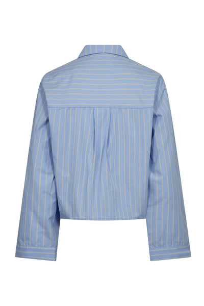SimoCC Stripe Button Shirt 23-Pale Blue - 45051 Thumbnail