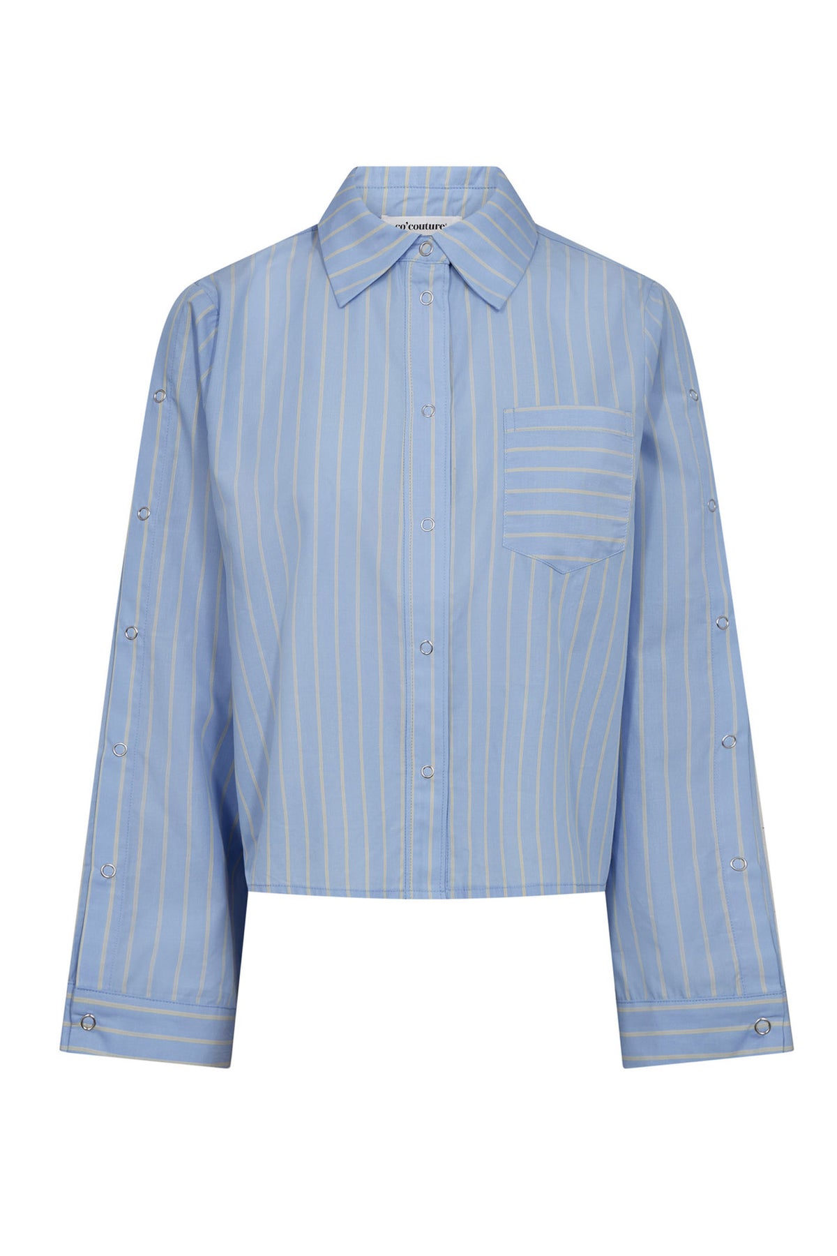 SimoCC Stripe Button Shirt 23-Pale Blue - 45051