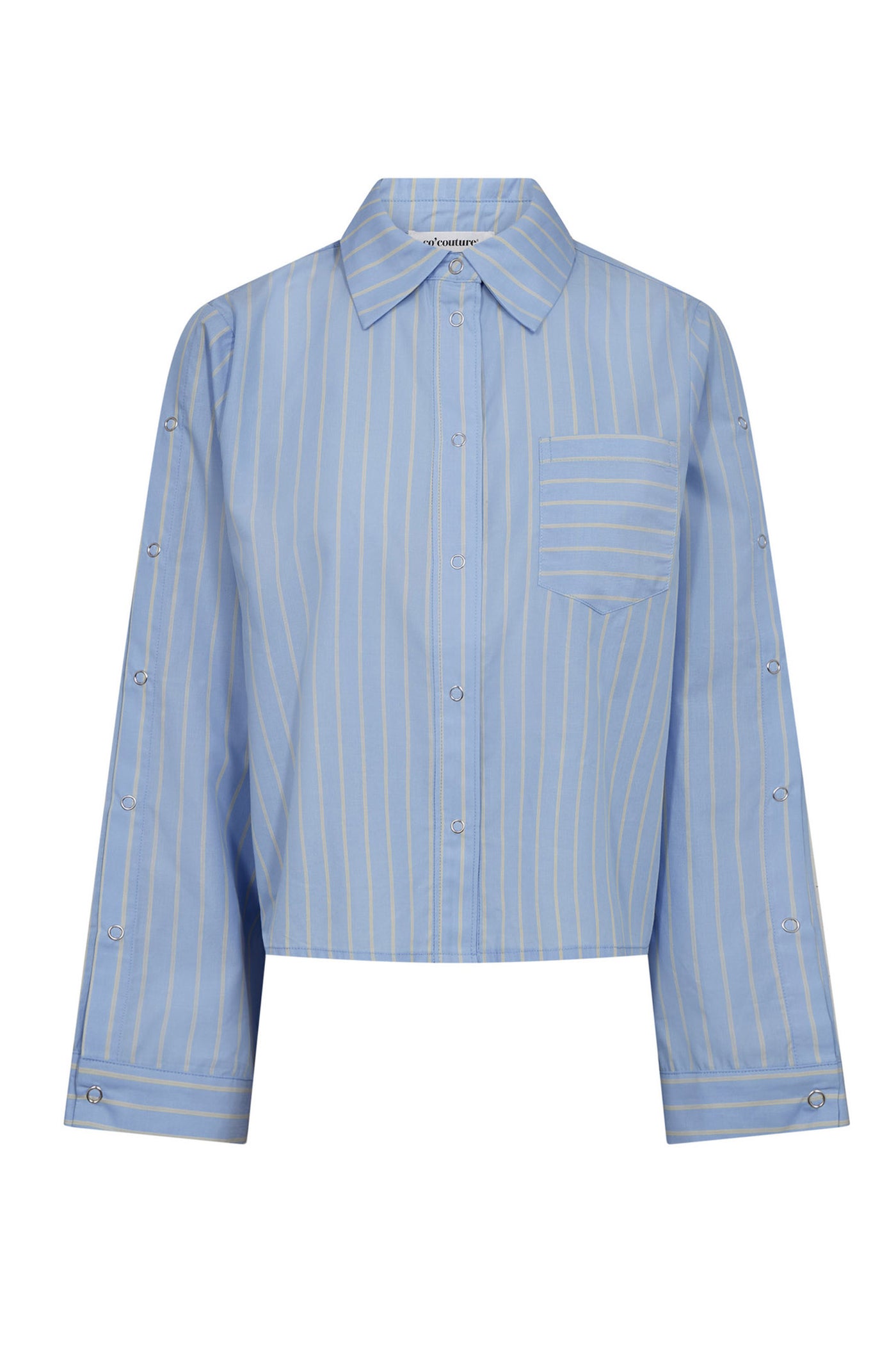 SimoCC Stripe Button Shirt 23-Pale Blue - 45051
